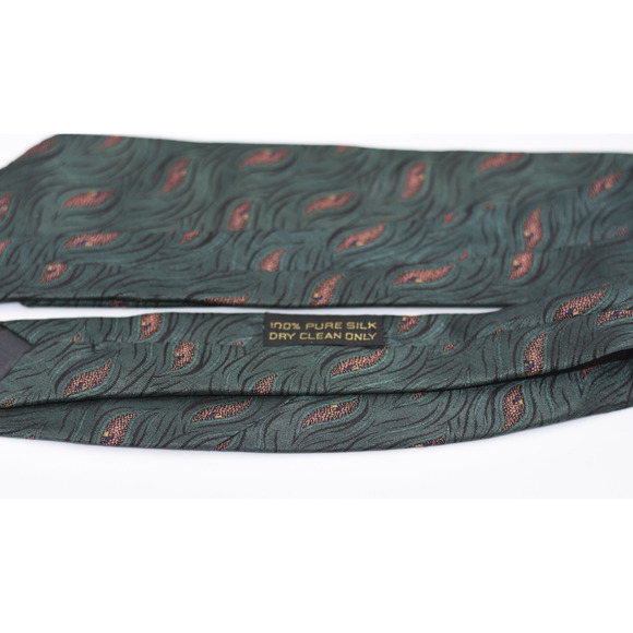 Giorgio Armani Y2K Made in Italy Mens Neck Tie Paisley 100% Silk 57"x3" - Picture 3 of 5